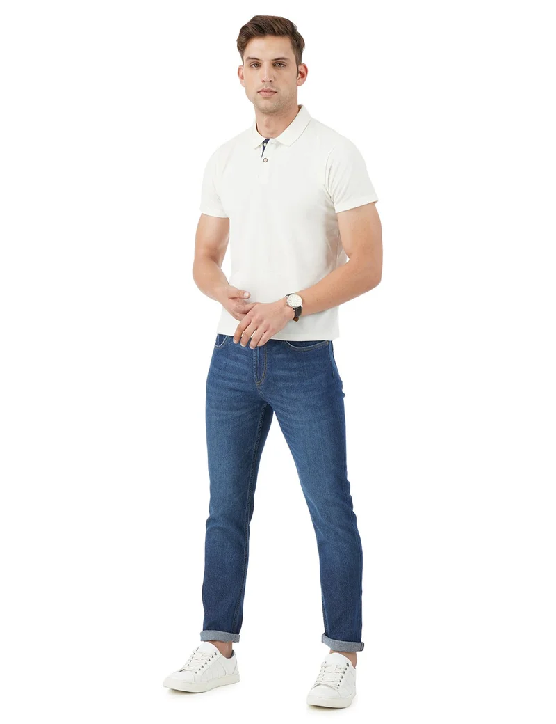 inkd Men's Regular Fit Jeans - Mid-Rise | Cotton Blend | Stretchable Fabric | Classic 5 Pocket Styling